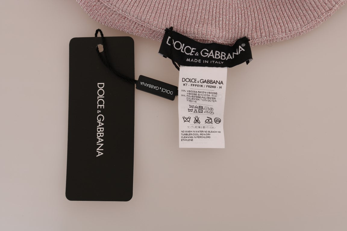 Collants roses Dolce &amp; Gabbana à taille élastique