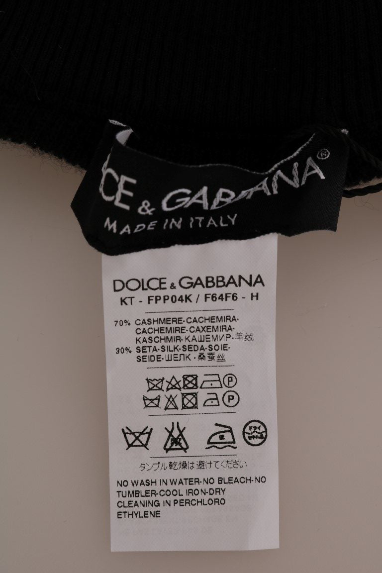 Collants Dolce &amp; Gabbana noirs en cachemire et soie stretch