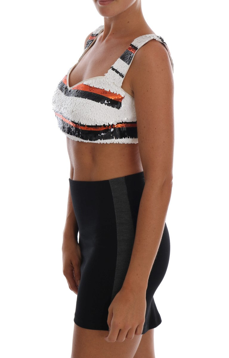 Bustier extensible à sequins multicolores Dolce &amp; Gabbana