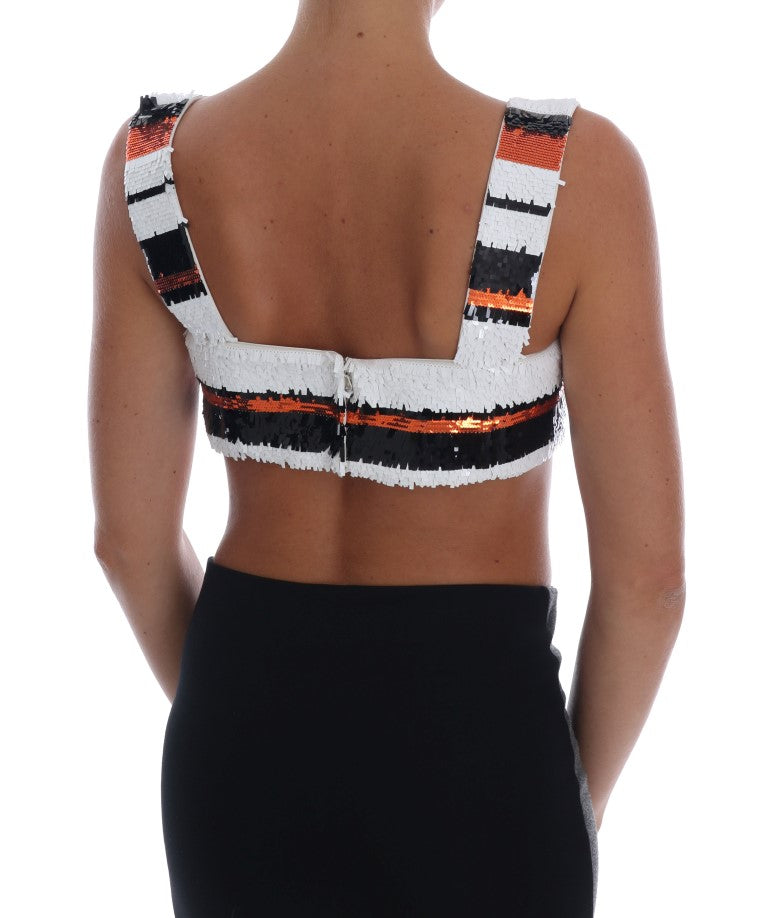 Bustier extensible à sequins multicolores Dolce &amp; Gabbana