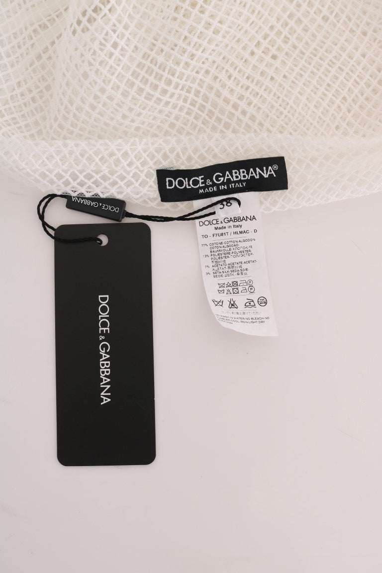Débardeur blanc transparent Dolce &amp; Gabbana