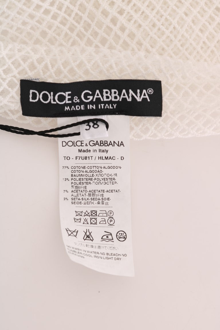 Débardeur blanc transparent Dolce &amp; Gabbana