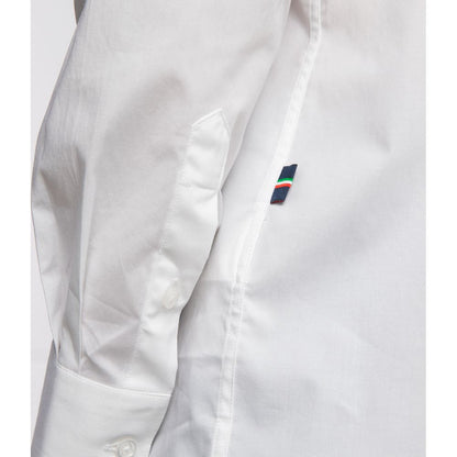 Chemise homme en coton blanc, coupe slim, Aeronautica Militare.