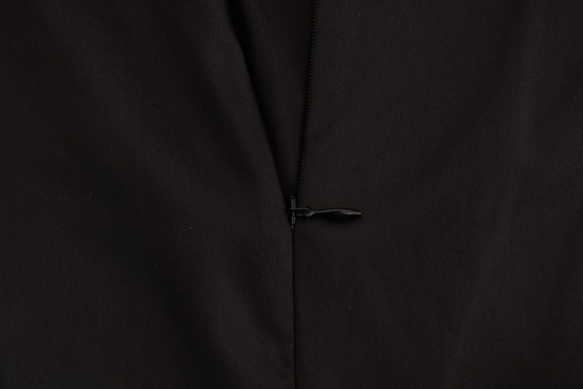 Haut Dolce &amp; Gabbana en dentelle florale et résille de soie noire