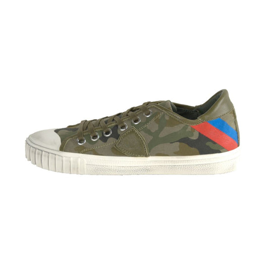 Sneaker homme en cuir vert Philippe Model