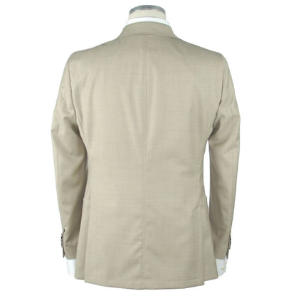 Blazer en laine beige pour homme de Emilio Romanelli