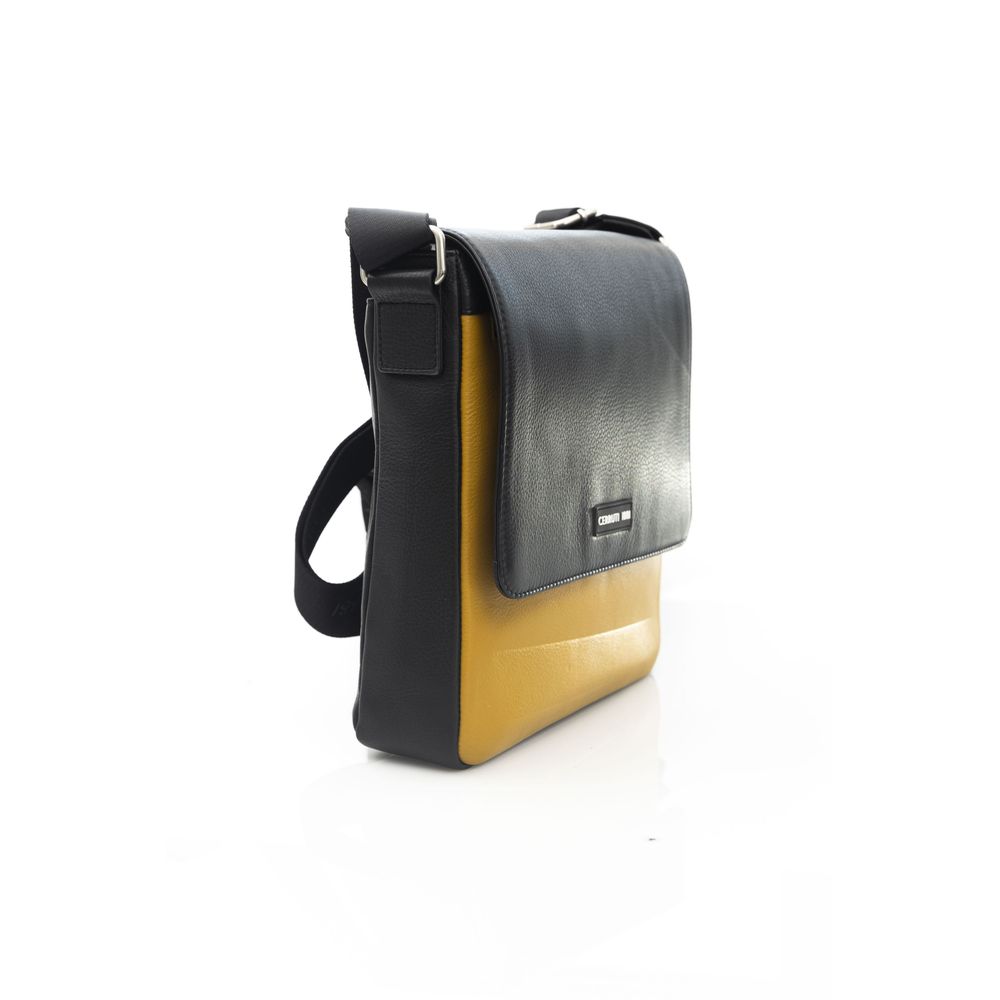 Sac bandoulière en cuir jaune pour femme Cerruti 1881