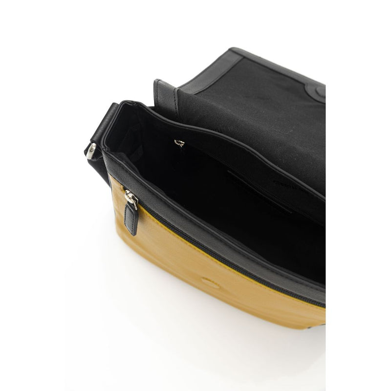 Sac bandoulière en cuir jaune pour femme Cerruti 1881