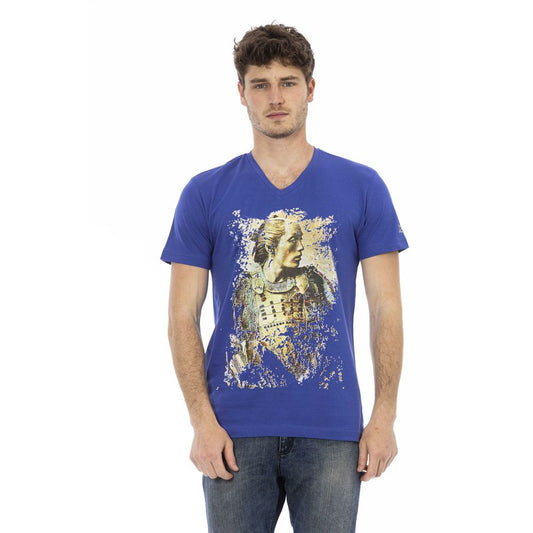 T-shirt homme en coton bleu Trussardi Action