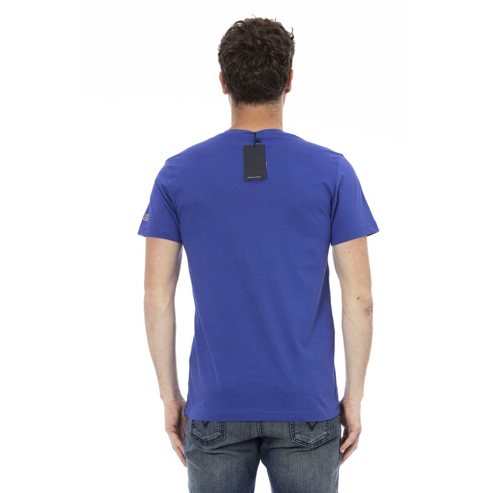 T-shirt homme en coton bleu Trussardi Action