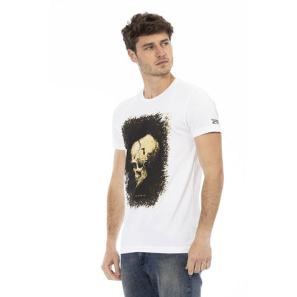 T-shirt homme en coton blanc Trussardi Action