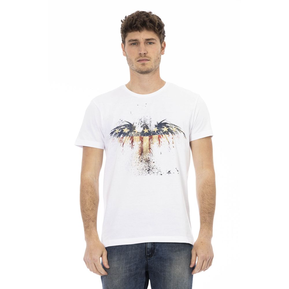 T-shirt homme en coton blanc Trussardi Action