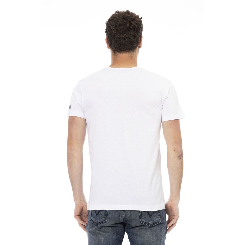 T-shirt homme en coton blanc Trussardi Action