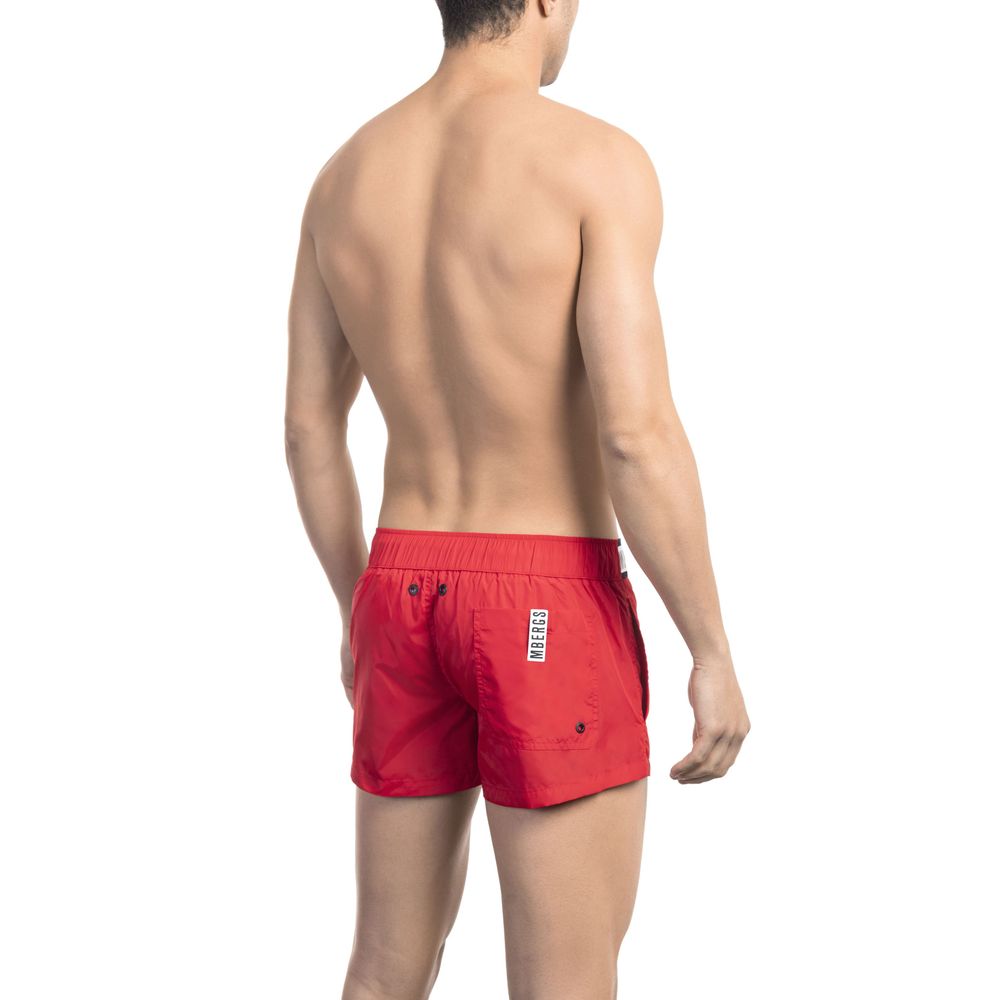 Bikkembergs Red Polyamide Men Swim Short - Stylish & Functional