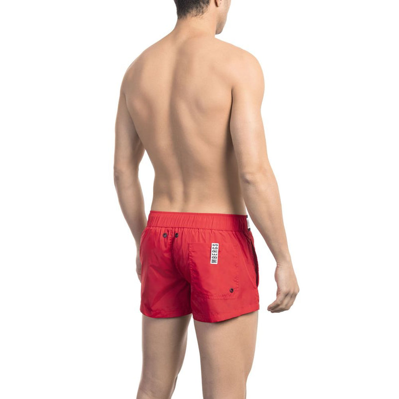 Bikkembergs Red Polyamide Men Swim Short - Stylish & Functional