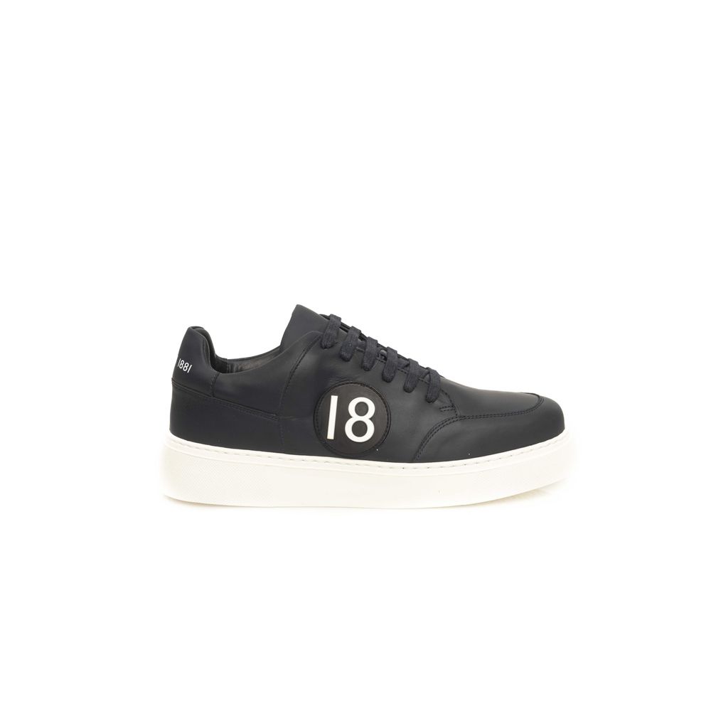 Cerruti 1881 Blue Cowhide Men Sneaker - Luxury Comfort