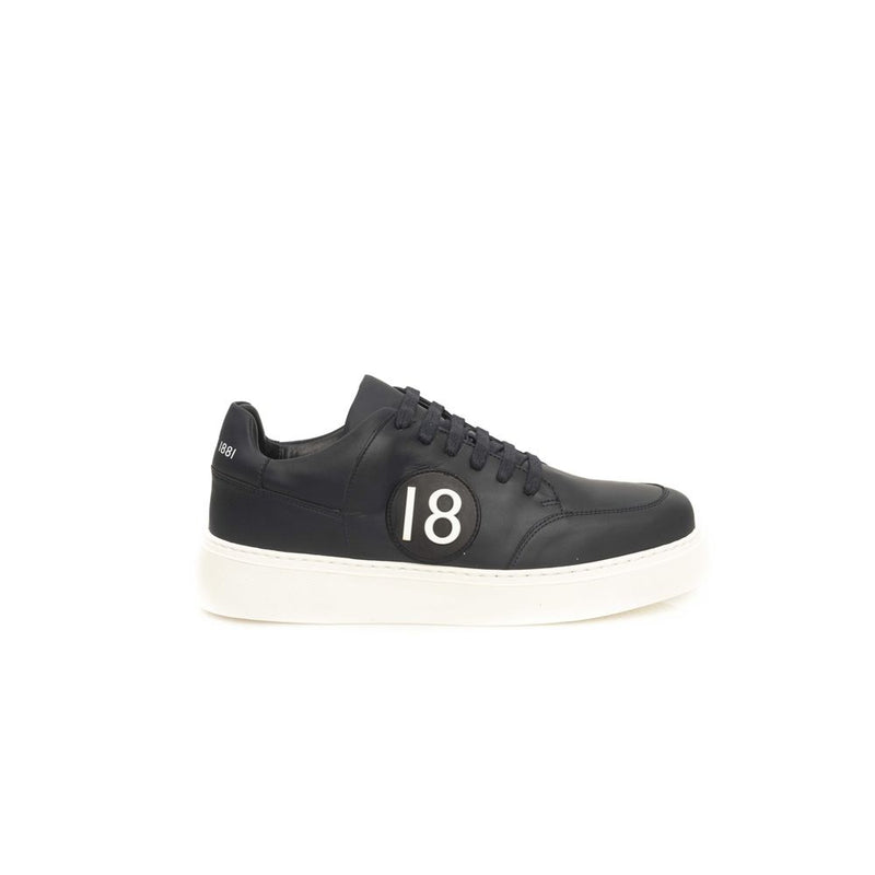 Cerruti 1881 Blue Cowhide Men Sneaker - Luxury Comfort
