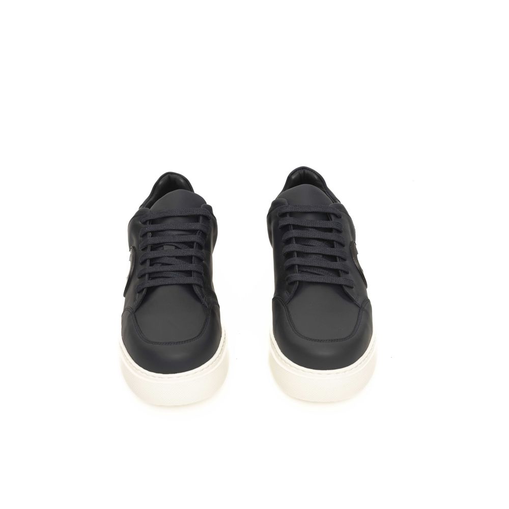 Cerruti 1881 Blue Cowhide Men Sneaker - Luxury Comfort