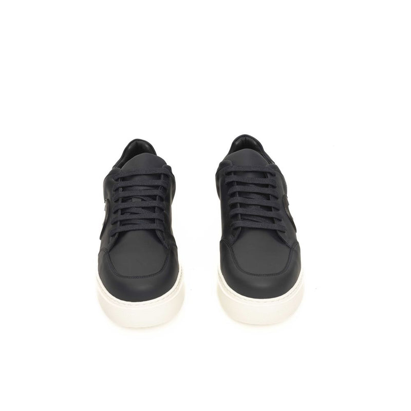 Cerruti 1881 Blue Cowhide Men Sneaker - Luxury Comfort