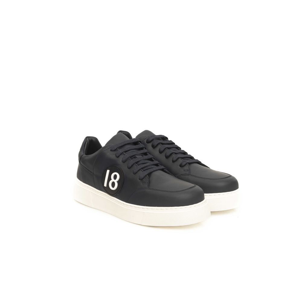 Cerruti 1881 Blue Cowhide Men Sneaker - Luxury Comfort