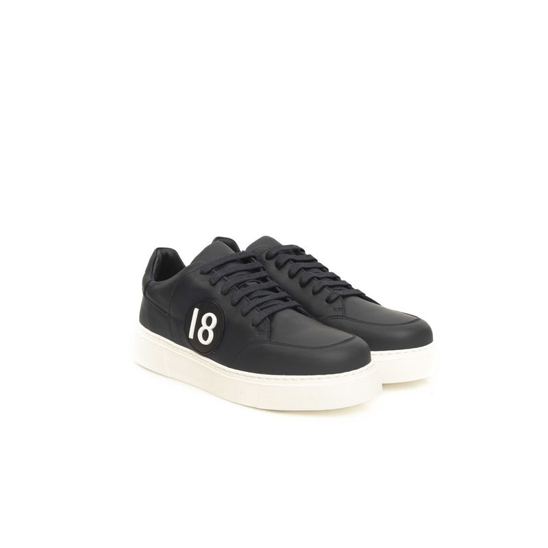 Cerruti 1881 Blue Cowhide Men Sneaker - Luxury Comfort