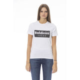 Baldinini Trend T-Shirt Femme en Coton Blanc - Chic Effortless