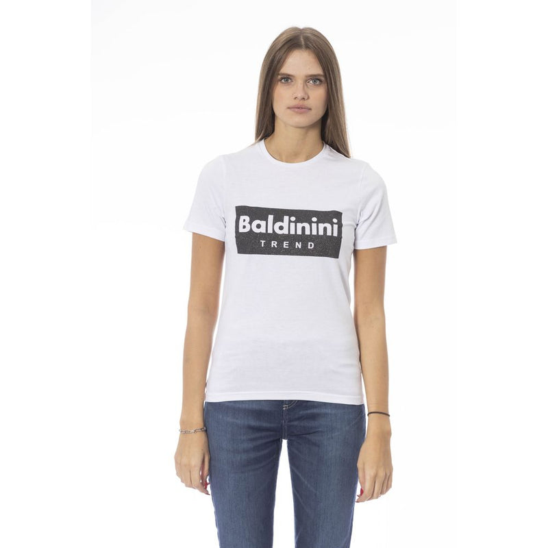 Baldinini Trend T-Shirt Femme en Coton Blanc - Chic Effortless