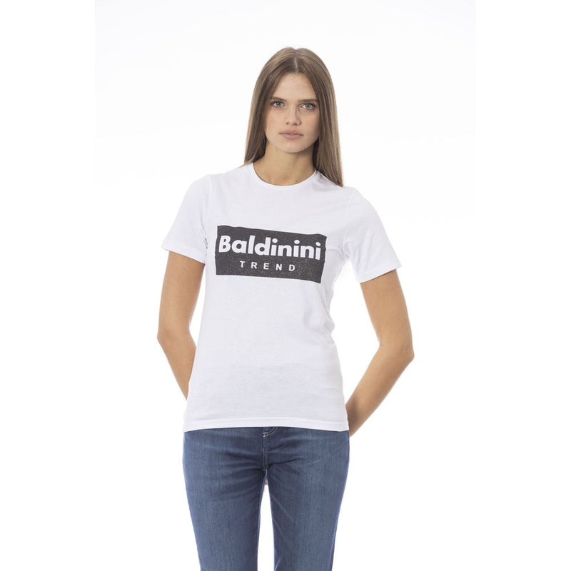 Baldinini Trend T-Shirt Femme en Coton Blanc - Chic Effortless