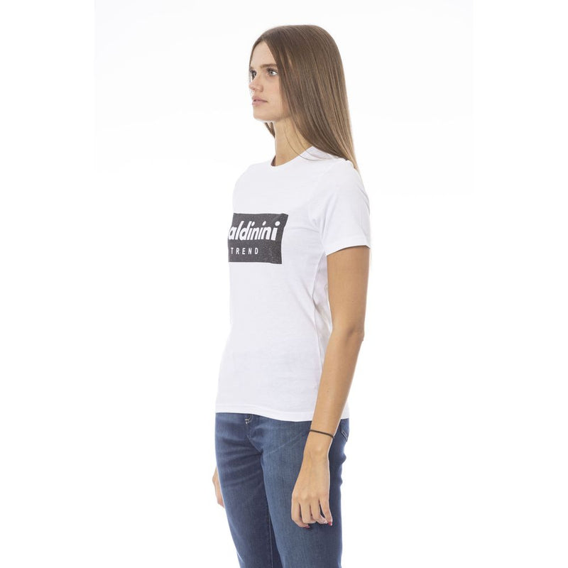 Baldinini Trend T-Shirt Femme en Coton Blanc - Chic Effortless