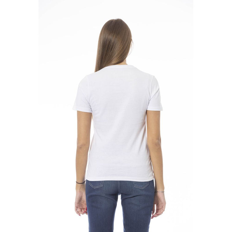 Baldinini Trend T-Shirt Femme en Coton Blanc - Chic Effortless