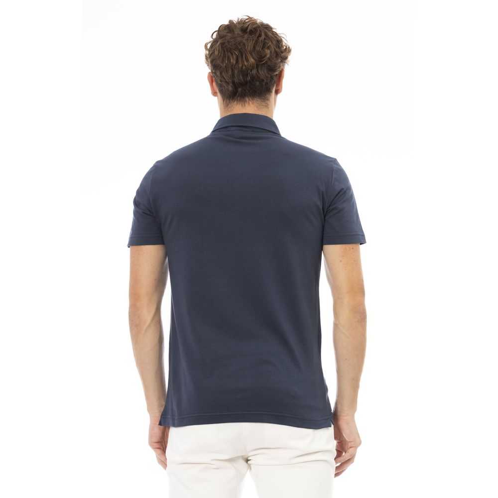 Polo homme en coton bleu Baldinini Trend
