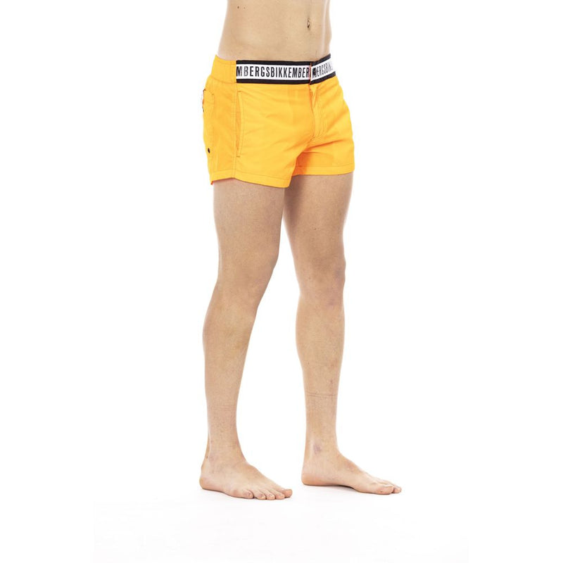 Bikkembergs Orange Polyamide Men Swim Short - Stylish & Durable