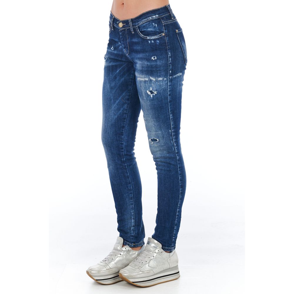 Frankie Morello Jeans Femme Skinny Bleu en Coton - W26