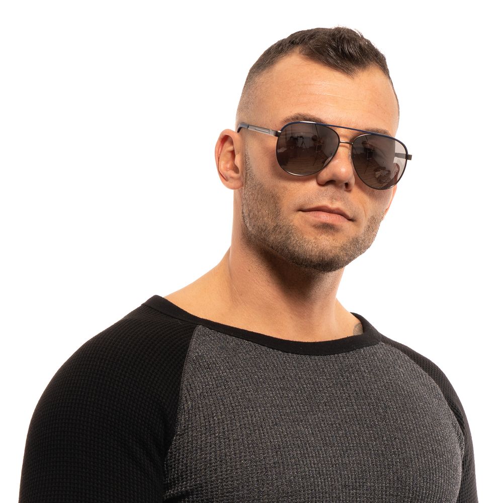 Lunettes de soleil Guess pour homme, gris.