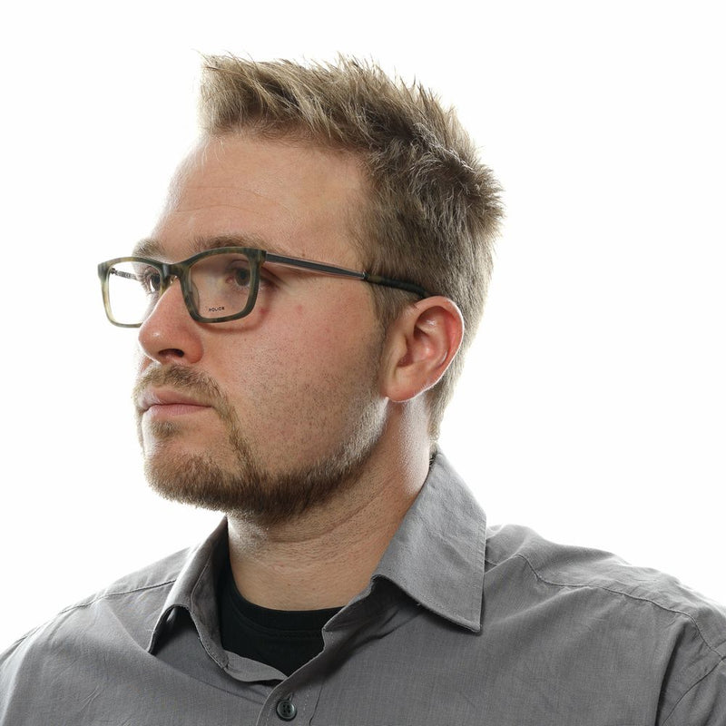Monture de lunettes homme vert police