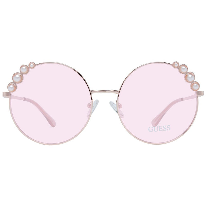 Guess Rose Gold Women Sunglasses - Chic Round Frame Design