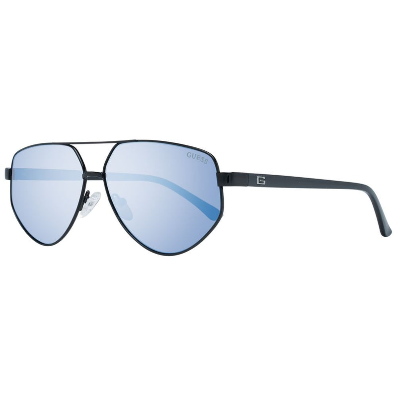 Guess Black Women Sunglass - Aviator Style with Mirrored Lenses