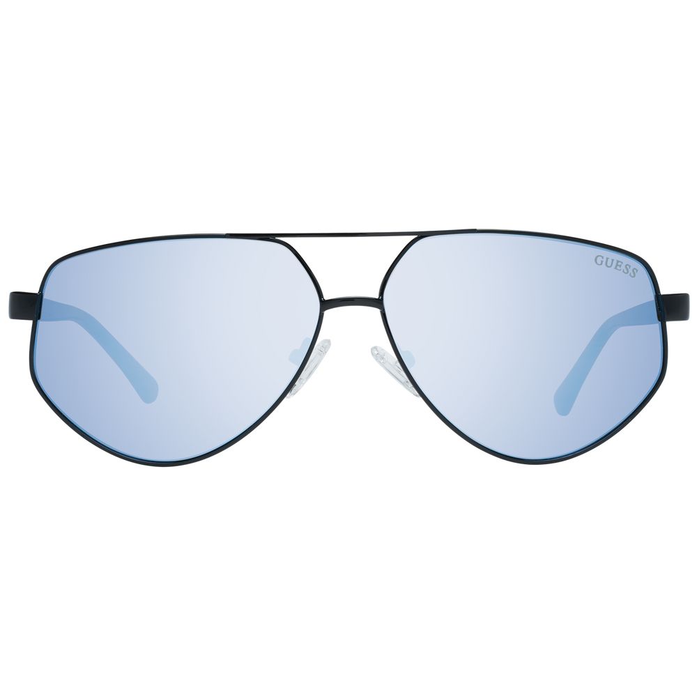 Guess Black Women Sunglass - Aviator Style with Mirrored Lenses