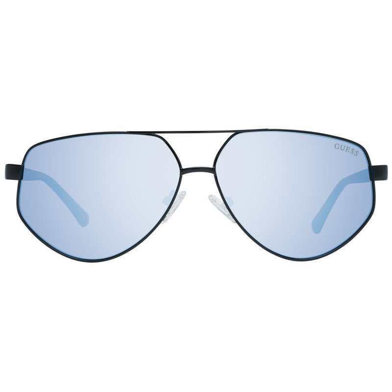 Guess Black Women Sunglass - Aviator Style with Mirrored Lenses
