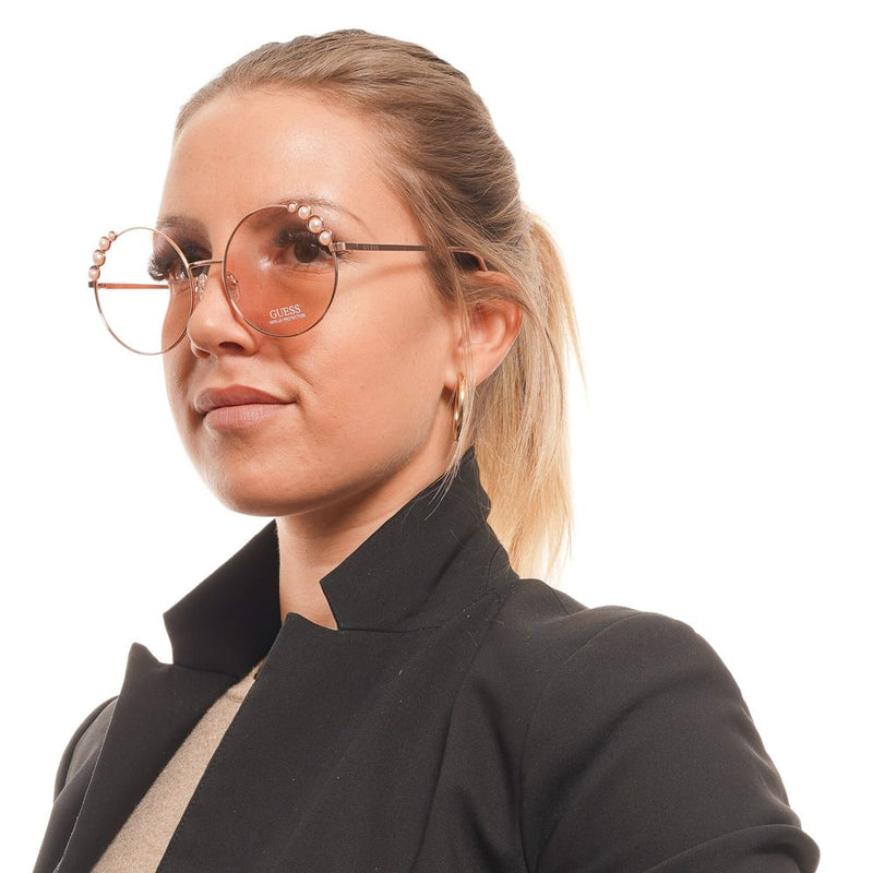 Guess Rose Gold Women Sunglasses - Chic Round Frame Design