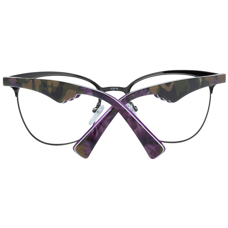 Monture de lunettes violette pour femme, style policier