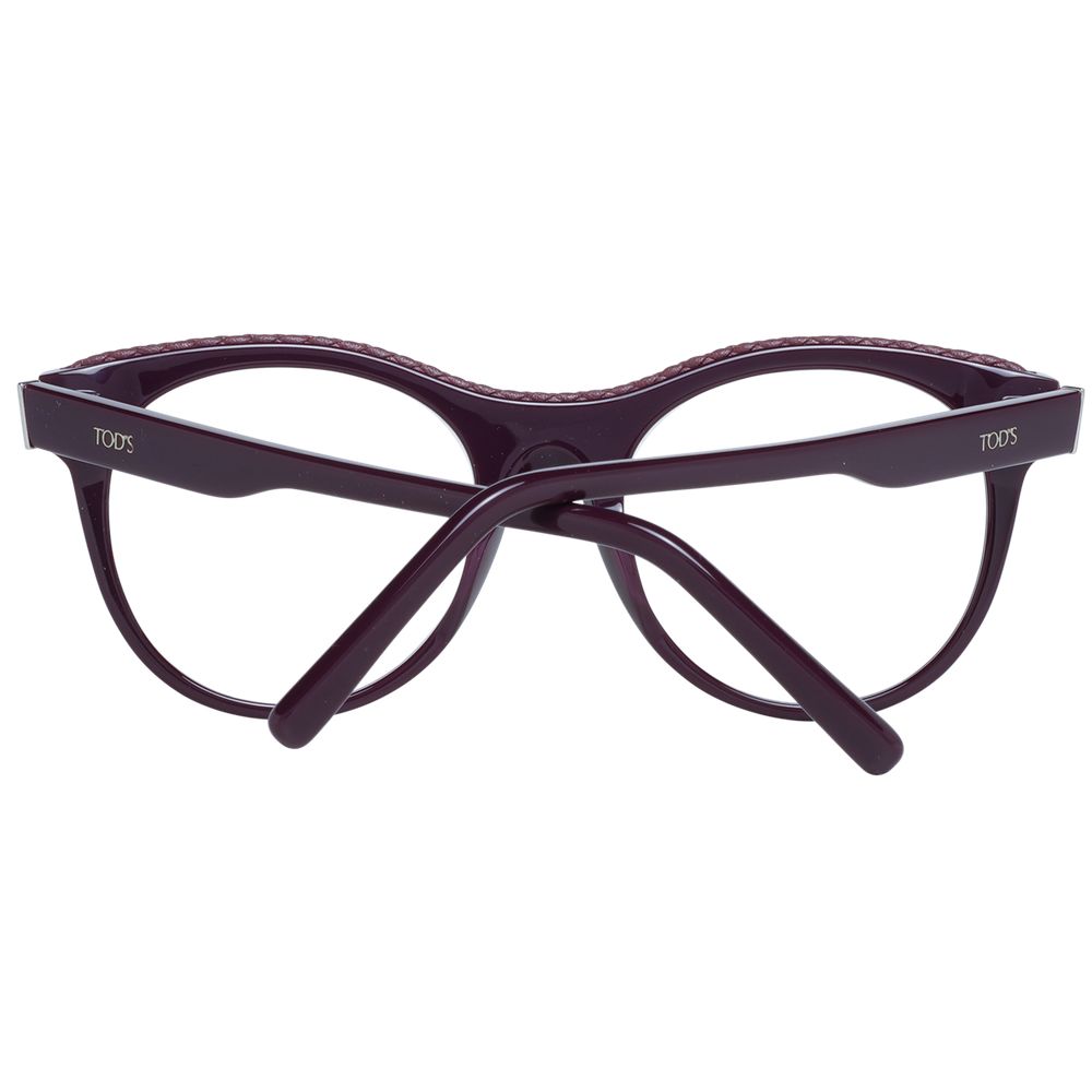 Tod's Purple Women Glasses Frame - Chic Round Design for Everyday Style