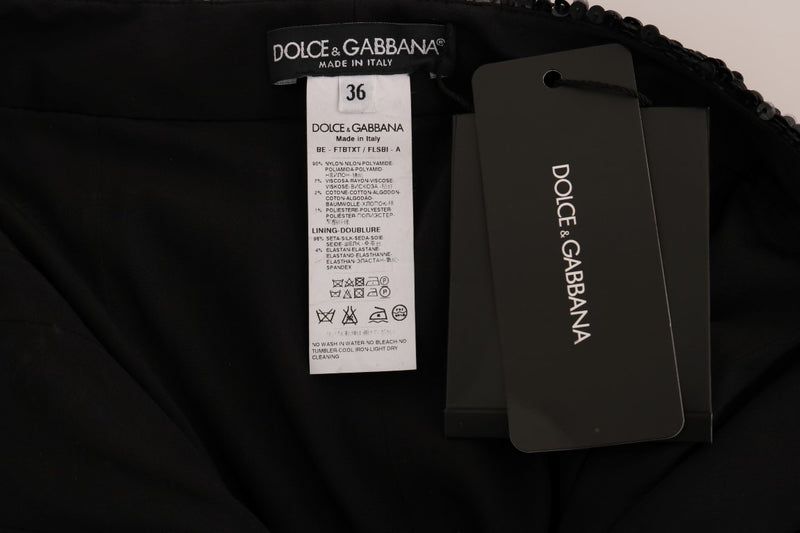 Short de mode à sequins noirs Dolce &amp; Gabbana