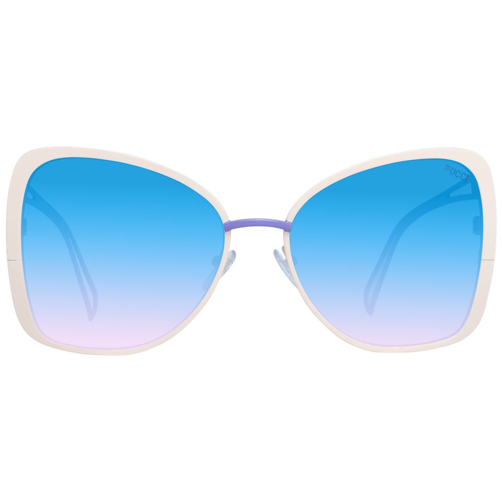 Lunettes de soleil pour femme crème Emilio Pucci