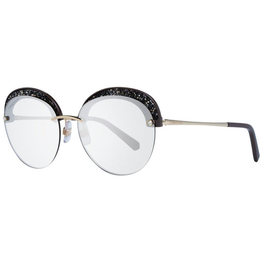 Lunettes de soleil pour femme, dorées, Swarovski