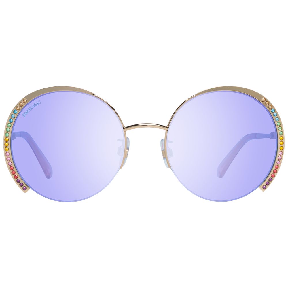 Lunettes de soleil pour femme, dorées, Swarovski