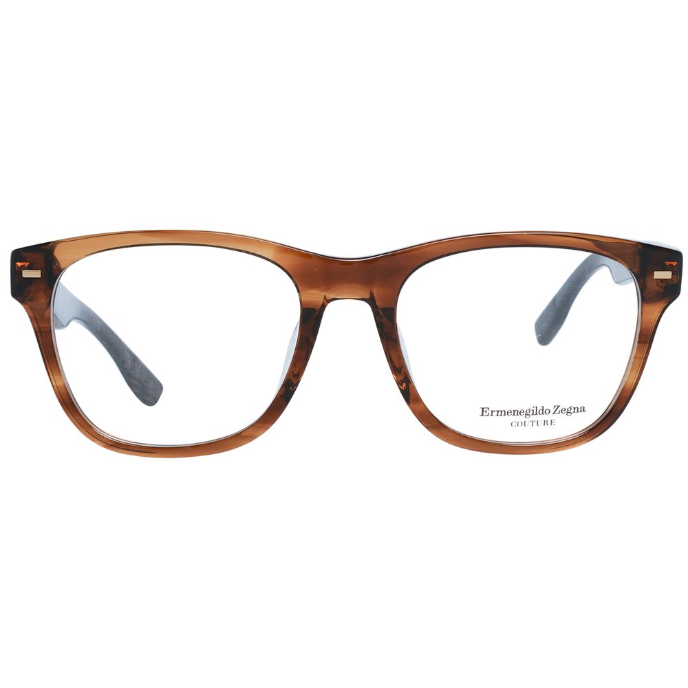 Ermenegildo Zegna Brown Men's Glasses Frame