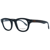 Ermenegildo Zegna Black Plastic Round Glasses (Frames)