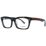 Ermenegildo Zegna Grijze Acetaat, Hout & Hoorn Bril (Montuur)