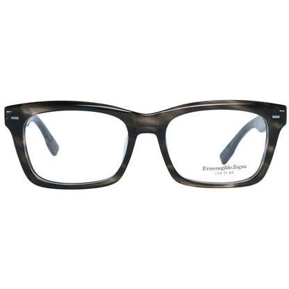 Lunettes Ermenegildo Zegna en acétate gris, bois et corne (Monture)